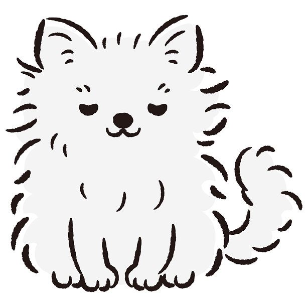 手绘插图：一只狗在鞠躬图片下载