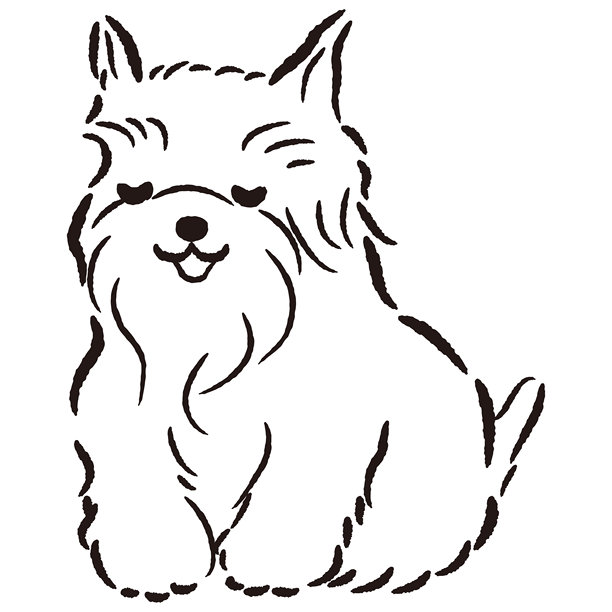 手绘插图：一只狗在鞠躬图片下载