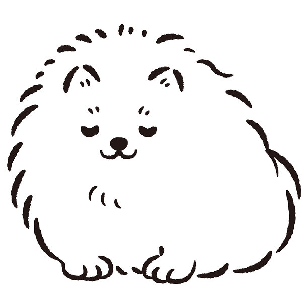 手绘插图：一只狗在鞠躬图片下载