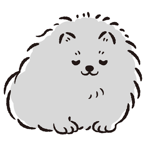 手绘插图：一只狗在鞠躬图片下载