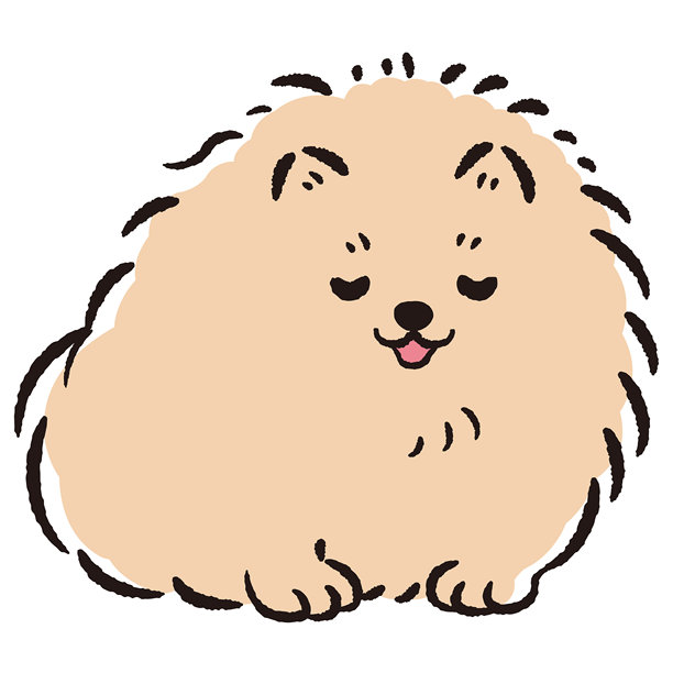 手绘插图：一只狗在鞠躬图片下载