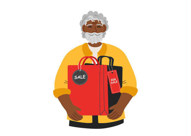 黑色星期五角色老年男性图片下载