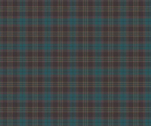 格子布料图案，棕色、绿色、黄色，交叉线条图案突出，适用于纺织品和服装设计、裙子或装饰性面料。矢量插图。图片下载