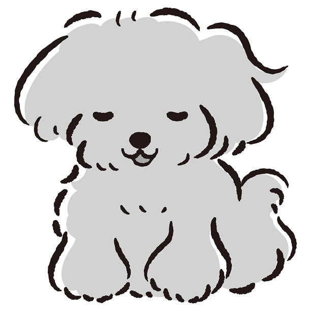 手绘插图：一只狗在鞠躬图片下载