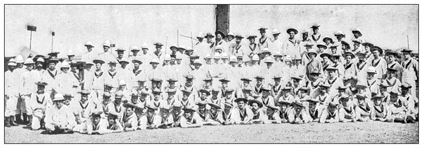 古董图像：印度维兹亚德鲁格的日食探险图片下载