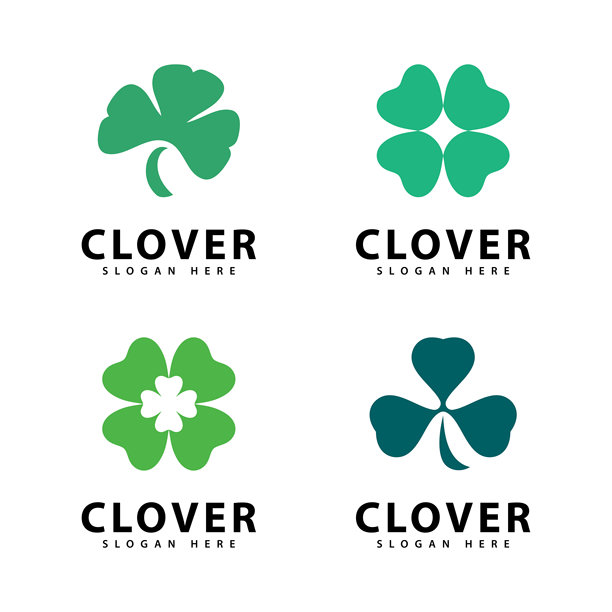 三叶草标志模板设计图片下载