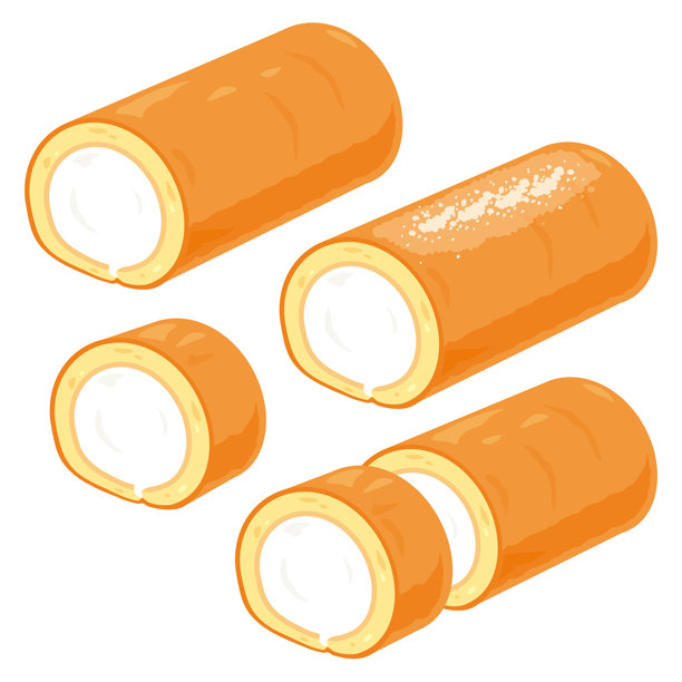 奶油夹心卷蛋糕套装图片下载