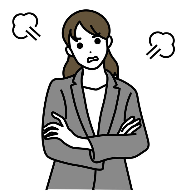 生气的女人双手交叉图片下载