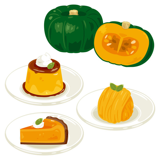 南瓜甜点套装图片下载