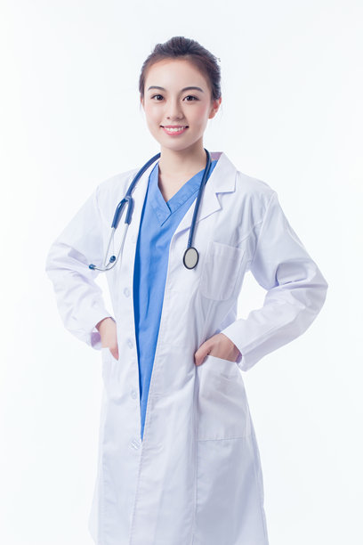 医生肖像，白色背景图片下载