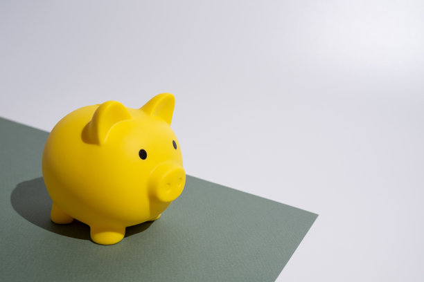 储蓄、会计、银行和商业账户的存钱罐概念。小猪储蓄罐用于存放钱币。存钱概念。图片下载