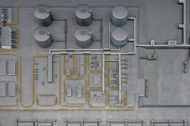化工厂模型的特写图片下载