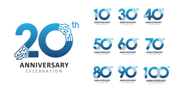 现代科技数字周年设计套件图片下载