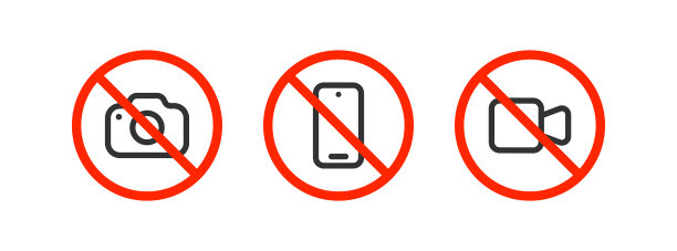 禁止拍照图标。禁止使用摄像机。禁止使用手机。图片下载