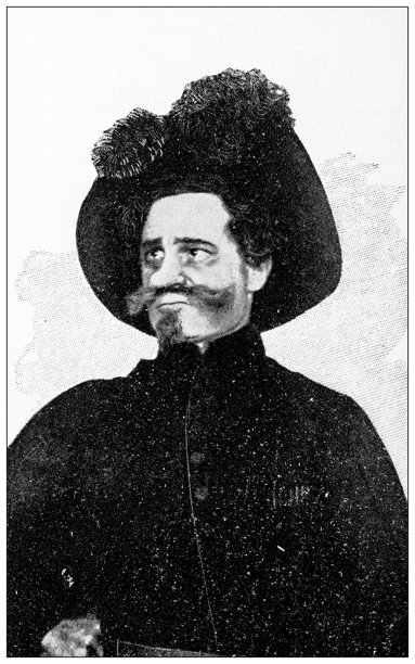 古董图像：剧院演员，理查德·曼斯菲尔德饰《西哈诺·德·贝热拉克》图片下载