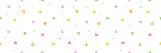 春季无缝花卉网页横幅图案背景图片下载