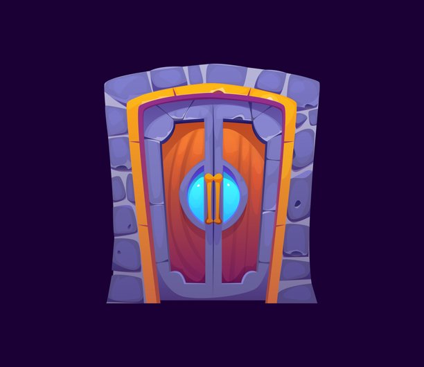 卡通魔法传送门，幻想游戏素材图片下载