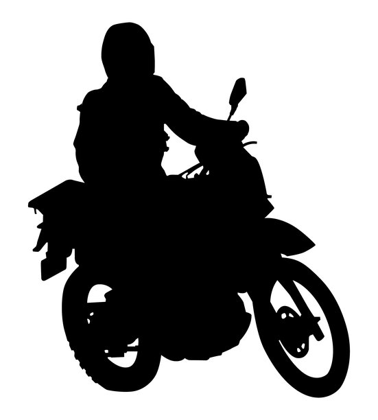 骑摩托车的男人剪影图片下载