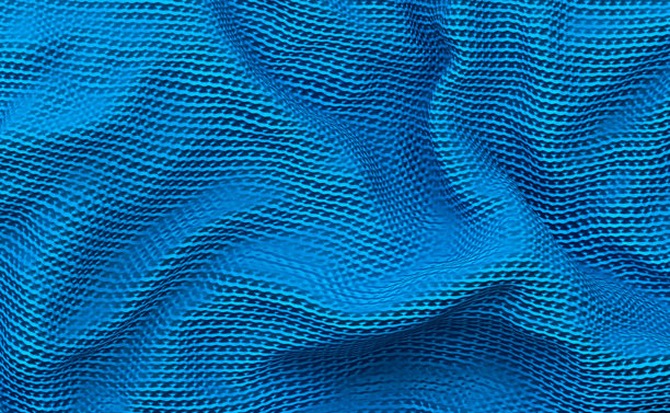 蓝色抽象织物3D背景，库存照片图片下载