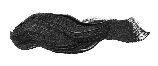 白色背景上的黑色笔触水彩笔触设计样机图片下载