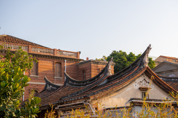 中国厦门鼓浪屿上的老式英国风格房屋。图片下载