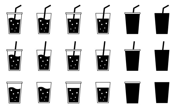 各种形状的饮料和果汁矢量图合集图片下载