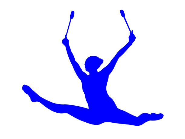 体操运动员剪影图片下载