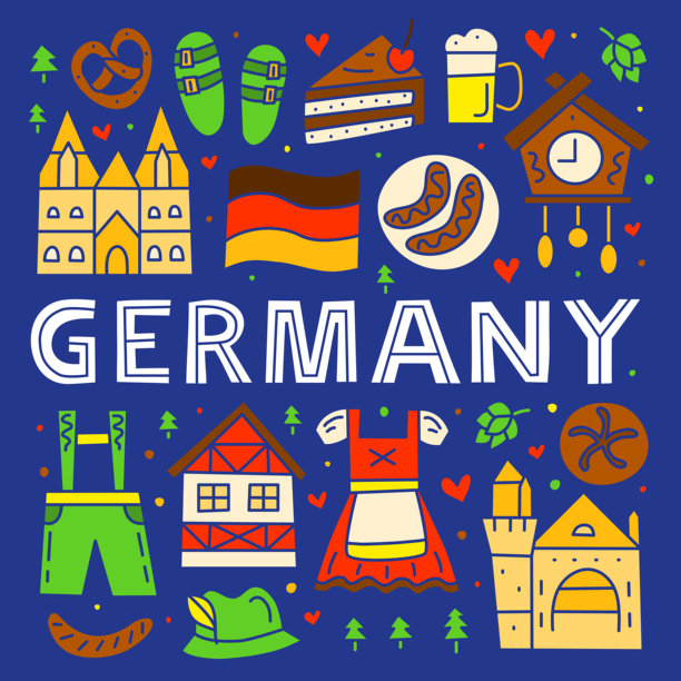 德国国家地标和景点。图片下载