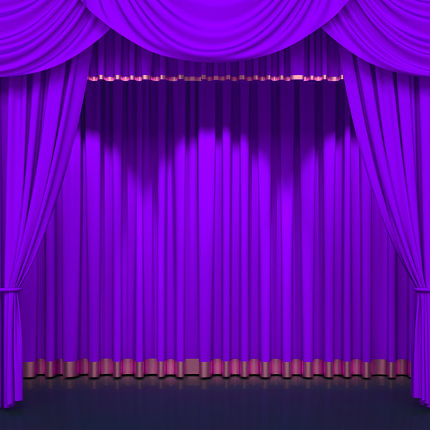 奢华的舞台或窗帘，逼真的3D插图图片下载