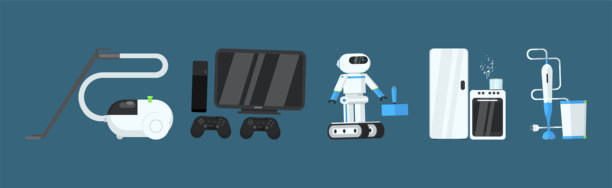 设备与符号科技生活矢量素材图片下载