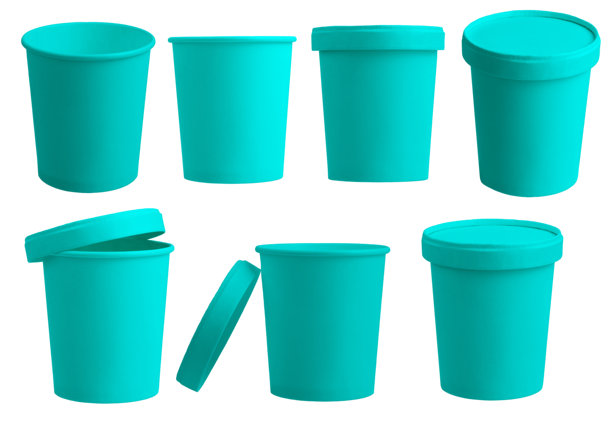 一次性纸杯带盖，模板，孤立图像图片下载