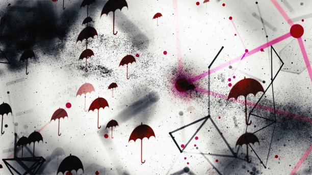 白色背景上的红色雨伞图标图片下载