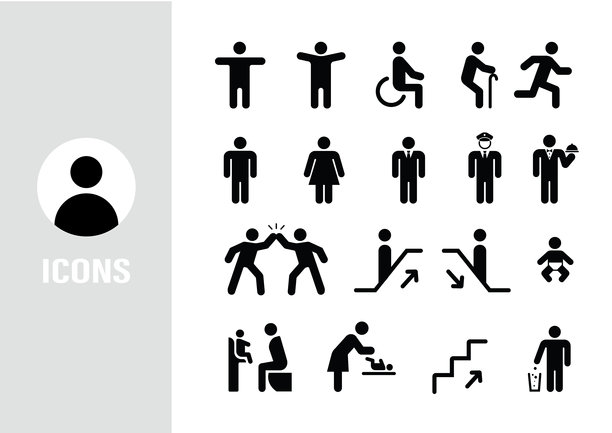 简单的人物图标图片下载