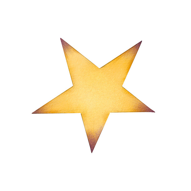 一颗黄色水彩星星，孤立在白色背景上。夜空、天文学的插图。万圣节系列。手绘。神奇。适合用于邀请函、海报、明信片、包装。图片下载