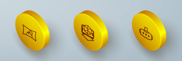 等距线宽角图，3D建模和虚拟现实眼镜图标。矢量图。图片下载