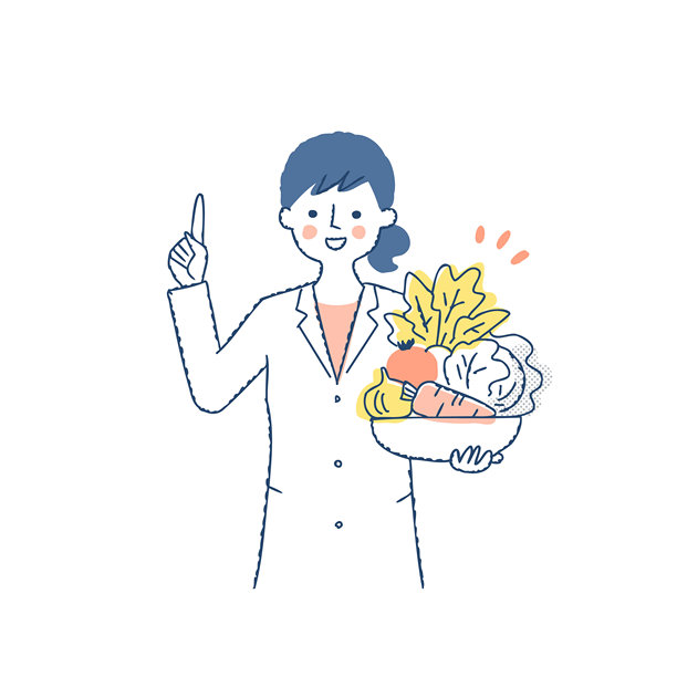 一位女性营养师手持蔬菜并进行讲解图片下载