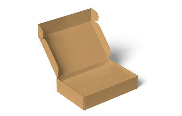 白色背景上的棕色纸板邮寄箱图片下载