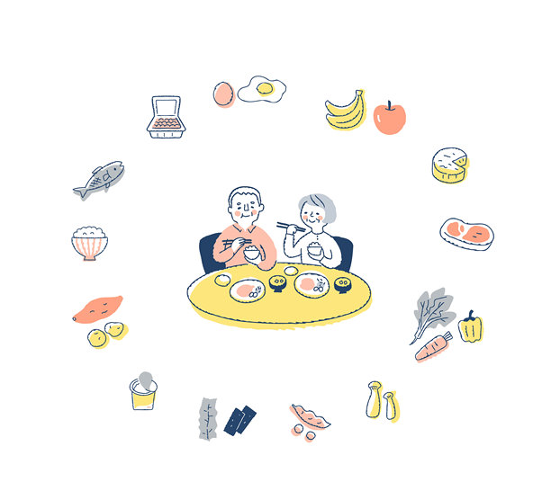 健康饮食的情侣与不同的食物图片下载