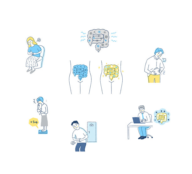 不健康肠道的各种图像集合图片下载