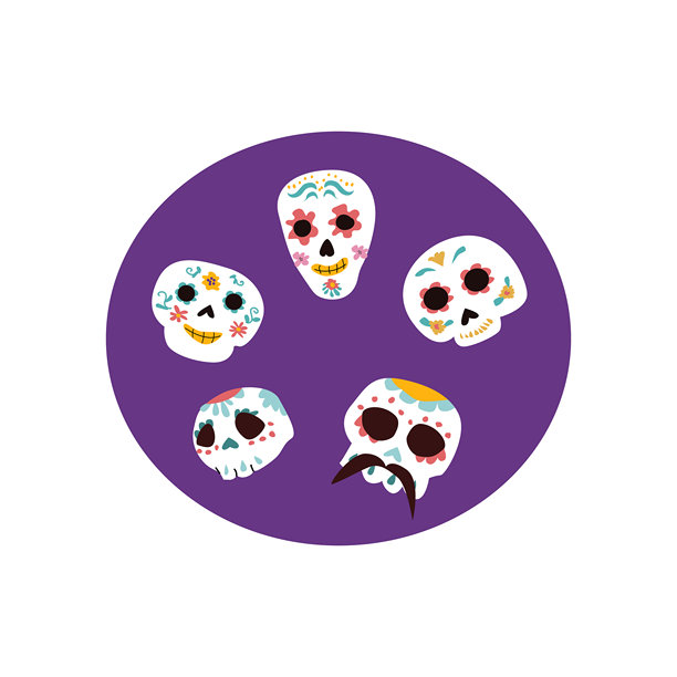 墨西哥亡灵节的横幅或海报。图片下载