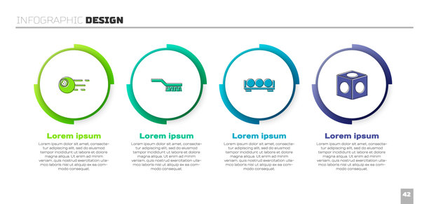 台球、球桌刷、球架和粉笔商业信息图表模板矢量素材图片下载