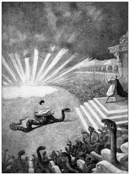 古董图像：阿拉伯之夜故事，蛇女王图片下载