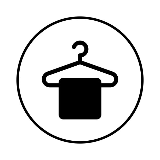 浴室毛巾挂架图标矢量图图片下载