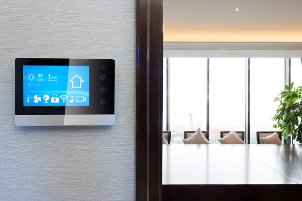 会议室墙上智能家居智能触摸屏图片下载