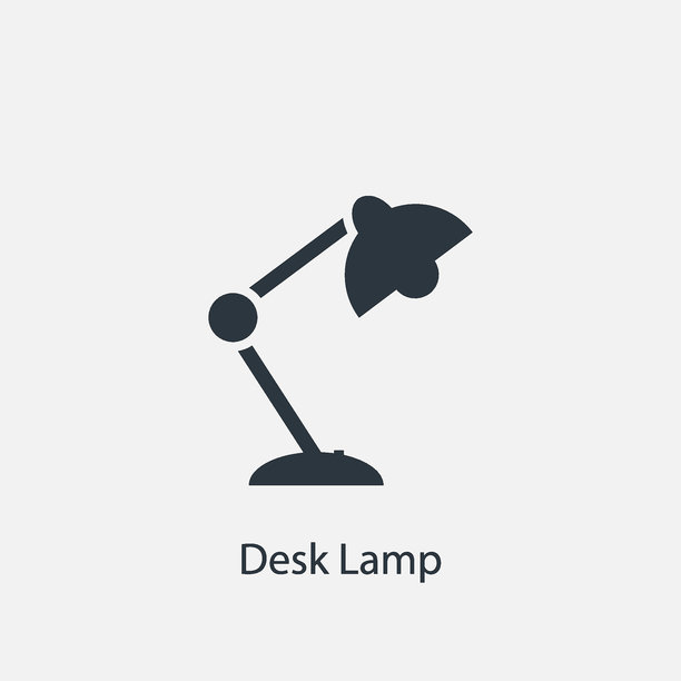 台灯图标。简单的电器设备矢量插图。图片下载