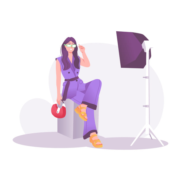 平面风格的摄影插图图片下载