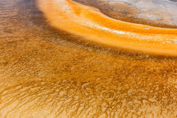 黄石国家公园，怀俄明州，美国，老忠实间歇泉喷发的木栈道景观图片下载