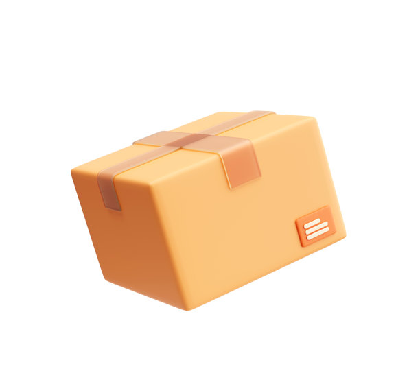 3D棕色包裹箱用于运输和在线配送概念插图背景图片下载