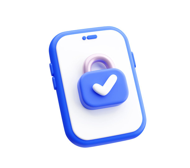 手机安全检查图标3D插图背景图片下载