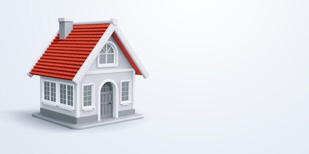 可爱房子的房地产横幅图片下载